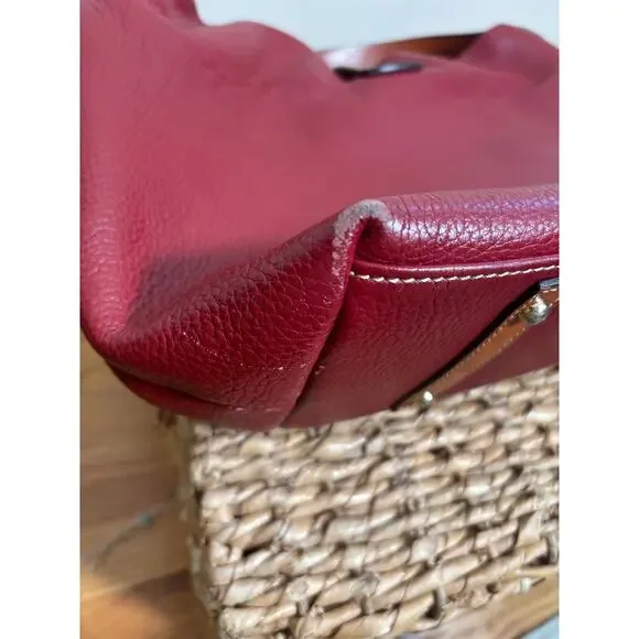 Dooney and Bourke dark Red Leather Logo Lock Pebbled leather - Picture 13 of 16